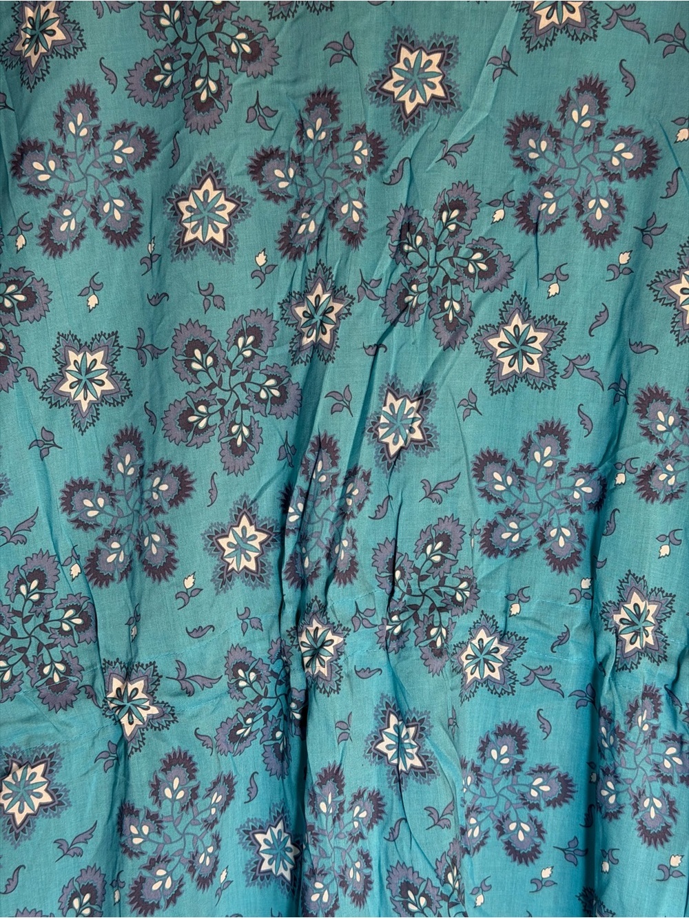 Coldwater Creek Floral Tassel Swim Coverup Caftan Dress - Picture 7 of 11